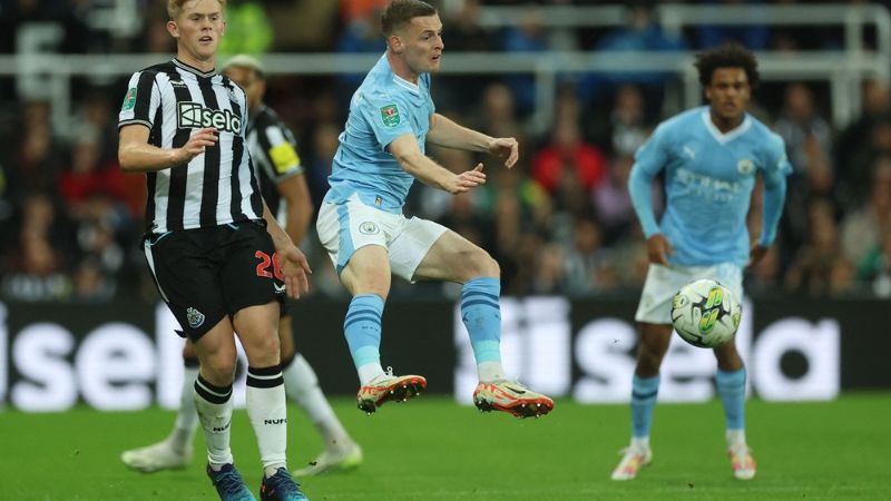 Trận đấu Newcastle vs Man City diễn ra đầy gay cấn 